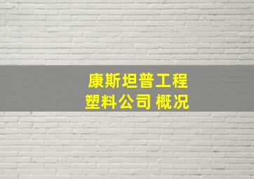 康斯坦普工程塑料公司 概况